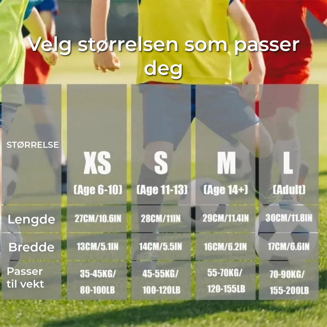 ProShield - Fotballbeskyttelse – Kompresjonssok med bikakeskjerming for tryggere og smidigere spill