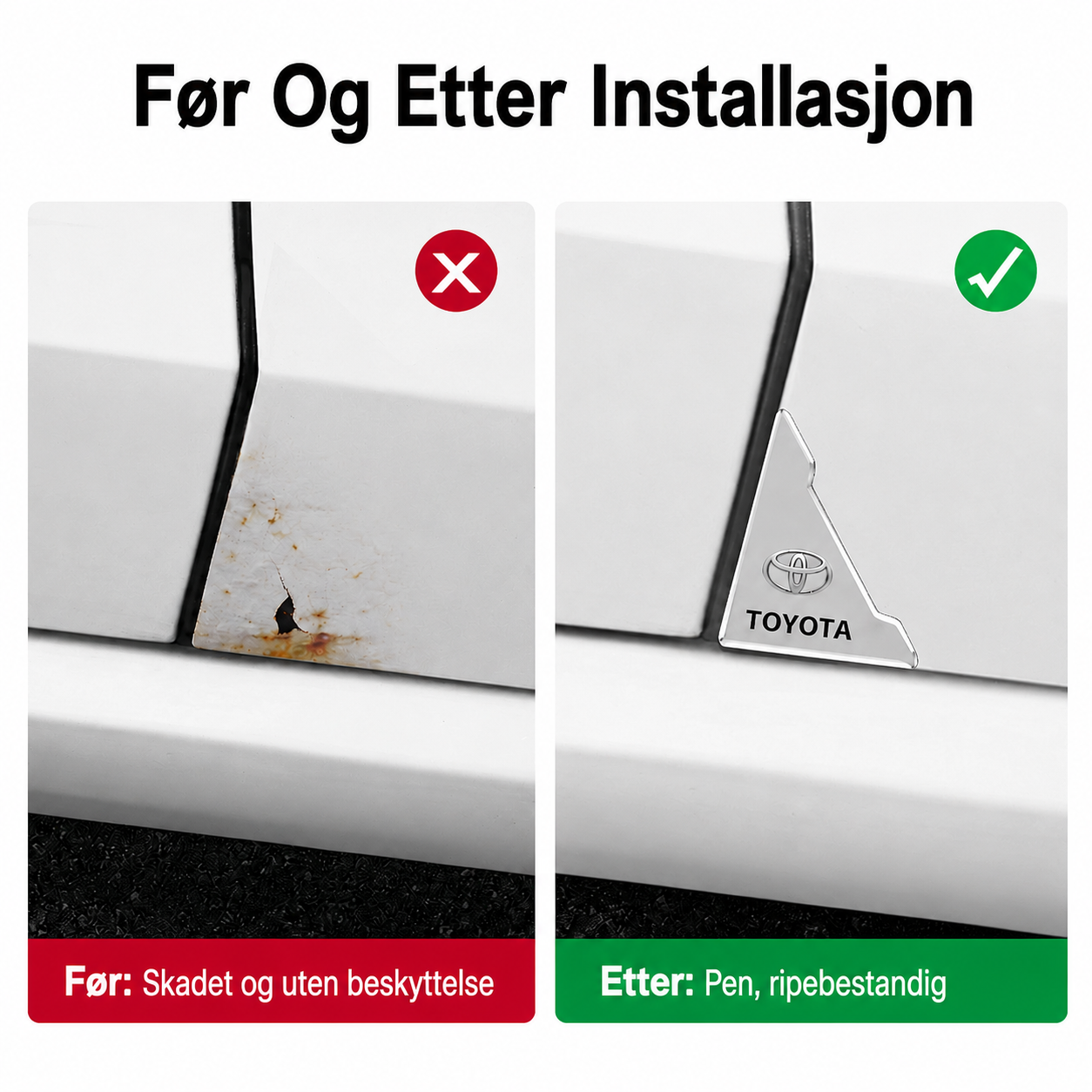 Beskyttere for Bildørhjørner