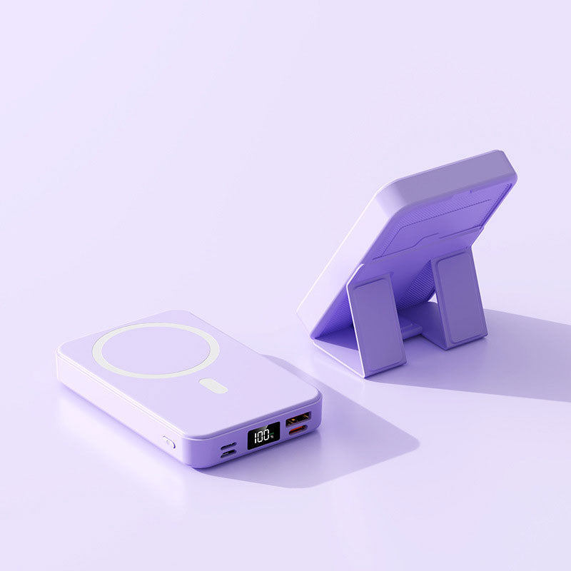 Magnetisk Trådløs Powerbank med Stativ