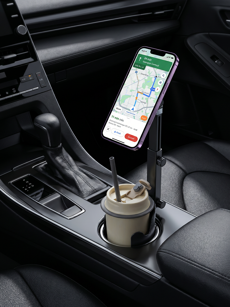 Telefonholder for bilens koppholder