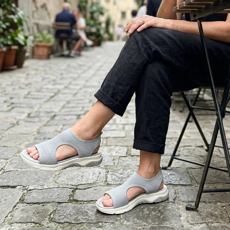 Komfortable, pustende flate sandaler