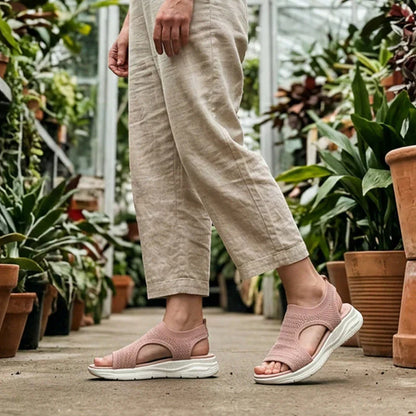 Komfortable, pustende flate sandaler