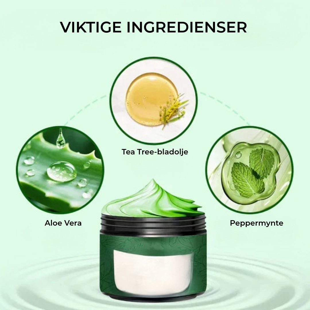 Fuktighetskrem for føtter med tea tree-olje og aloe vera
