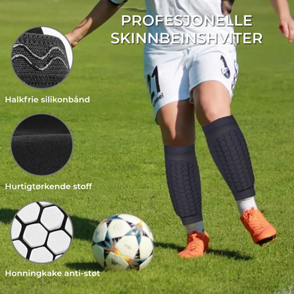 ProShield - Fotballbeskyttelse – Kompresjonssok med bikakeskjerming for tryggere og smidigere spill