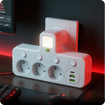 Multiport EU-stikkontaktadapter