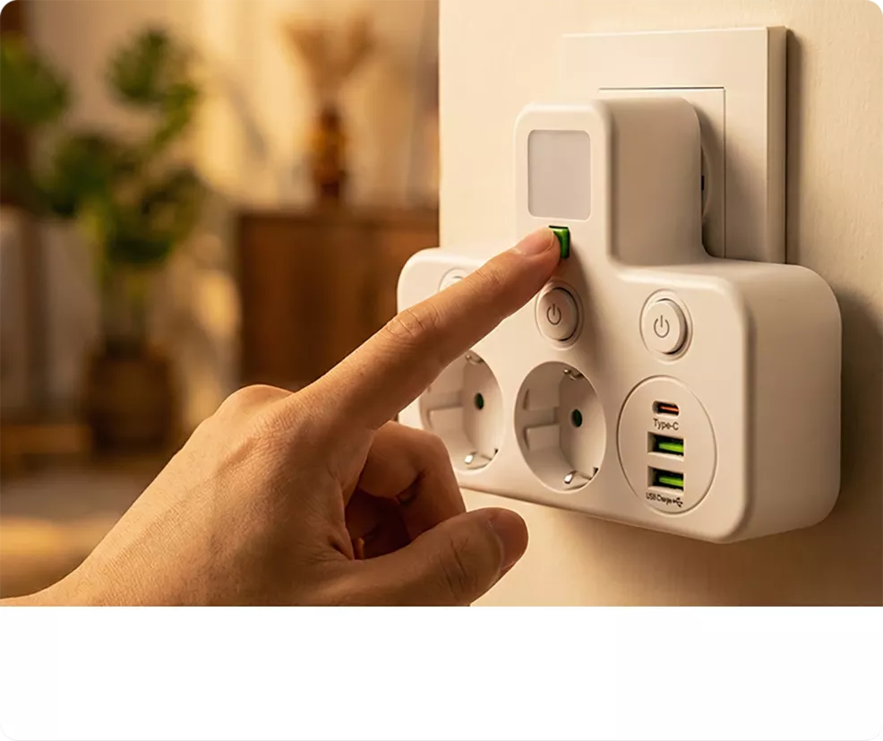 Multiport EU-stikkontaktadapter