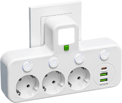 Multiport EU-stikkontaktadapter