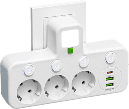 Multiport EU-stikkontaktadapter