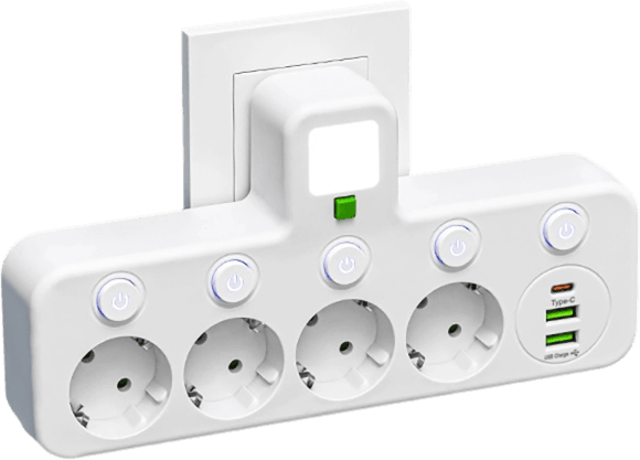 Multiport EU-stikkontaktadapter