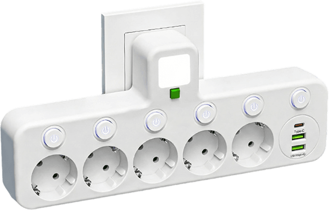 Multiport EU-stikkontaktadapter