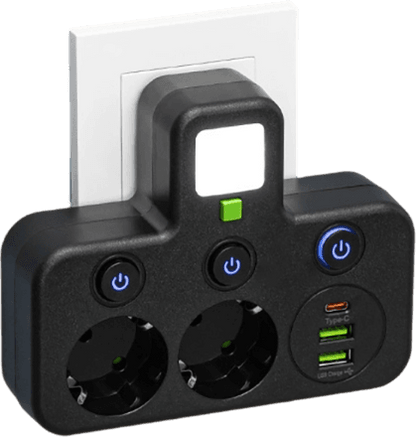 Multiport EU-stikkontaktadapter