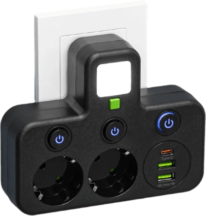 Multiport EU-stikkontaktadapter