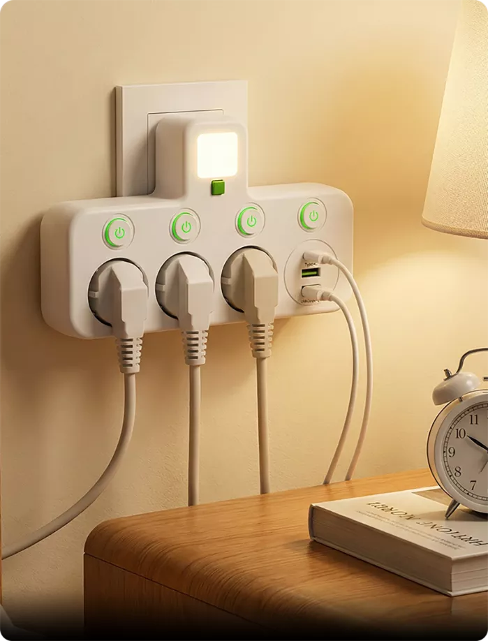 Multiport EU-stikkontaktadapter