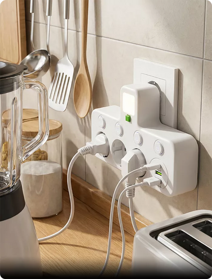 Multiport EU-stikkontaktadapter