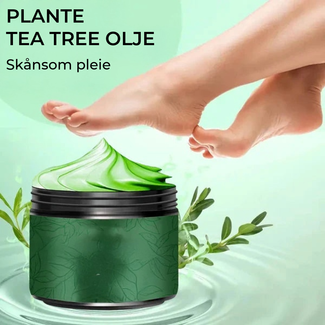 Fuktighetskrem for føtter med tea tree-olje og aloe vera