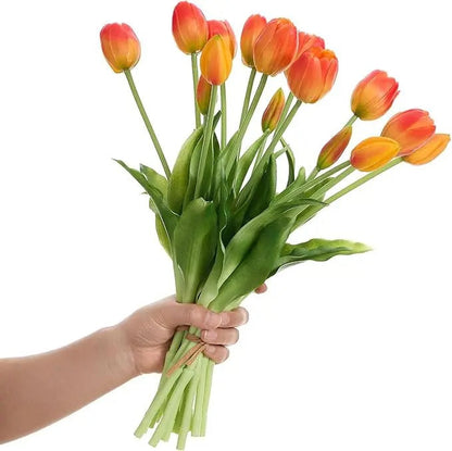 Everbloom Tulipaner – Real Touch naturtro kunstige tulipaner med realistisk tekstur