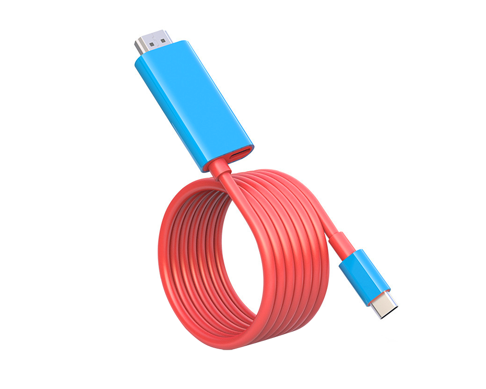 USB-C til HDMI-adapterkabel – Strøm, spill og lad samtidig – For Switch, mobil og nettbrett