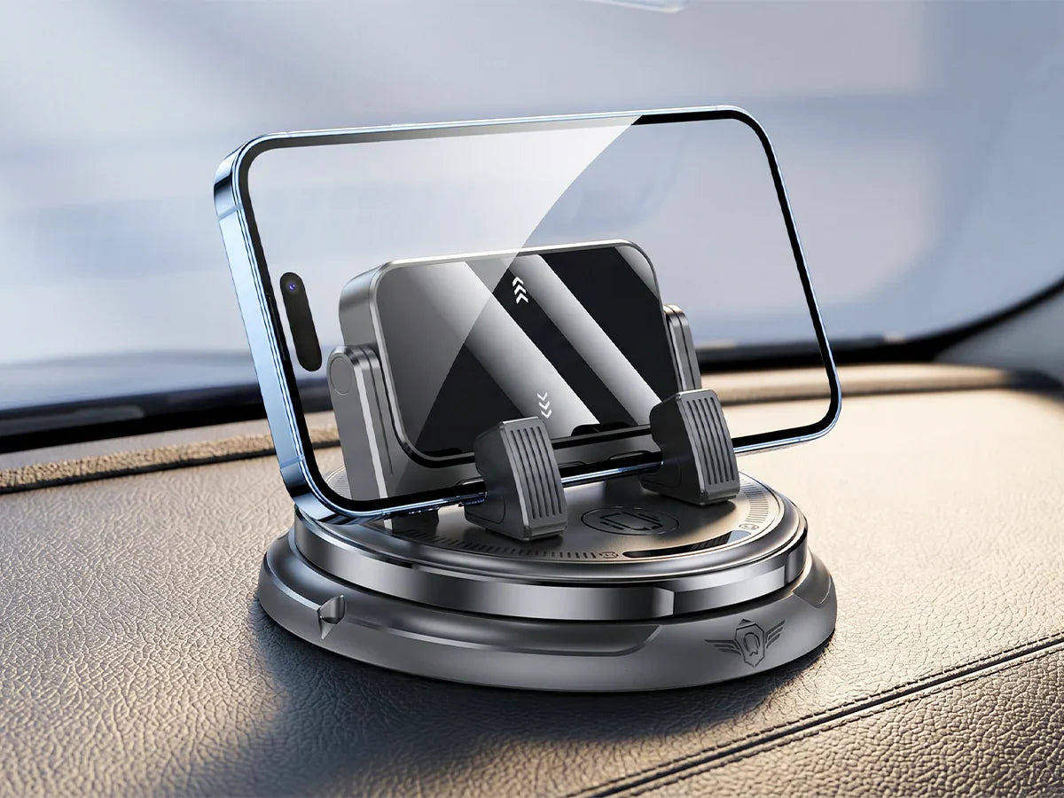 Roterbar telefonholder for dashbord