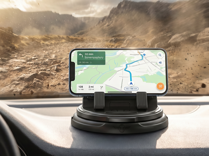 Roterbar telefonholder for dashbord