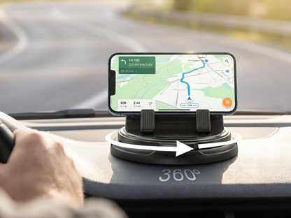 Roterbar telefonholder for dashbord