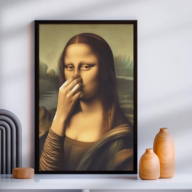 Morsomt Mona Lisa-maleri