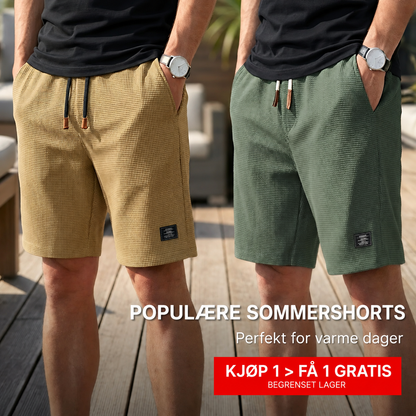 Herreshorts | Komfortabel sommershorts med elastisk midje