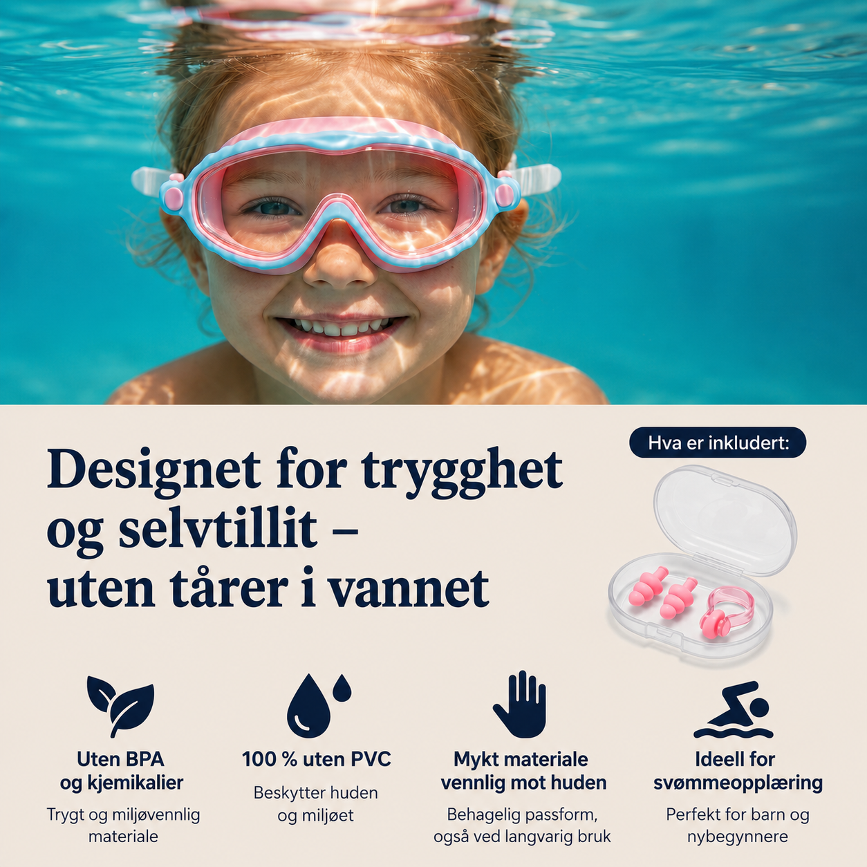 UV-beskyttende svømmebriller