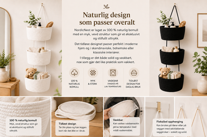 NordicNest – Hengende oppbevaringskurv