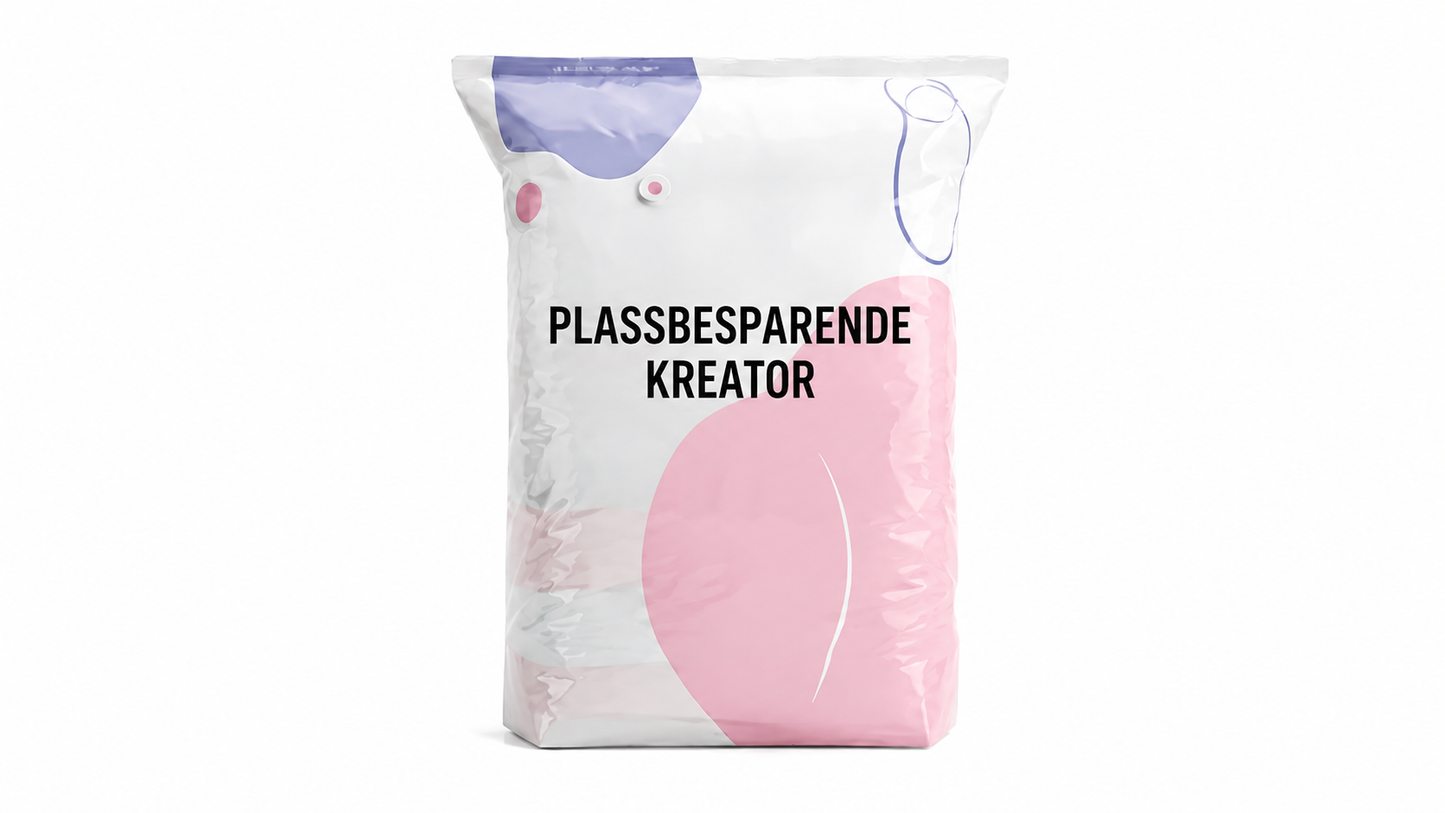3D vakuumoppbevaringsposer uten pumpe