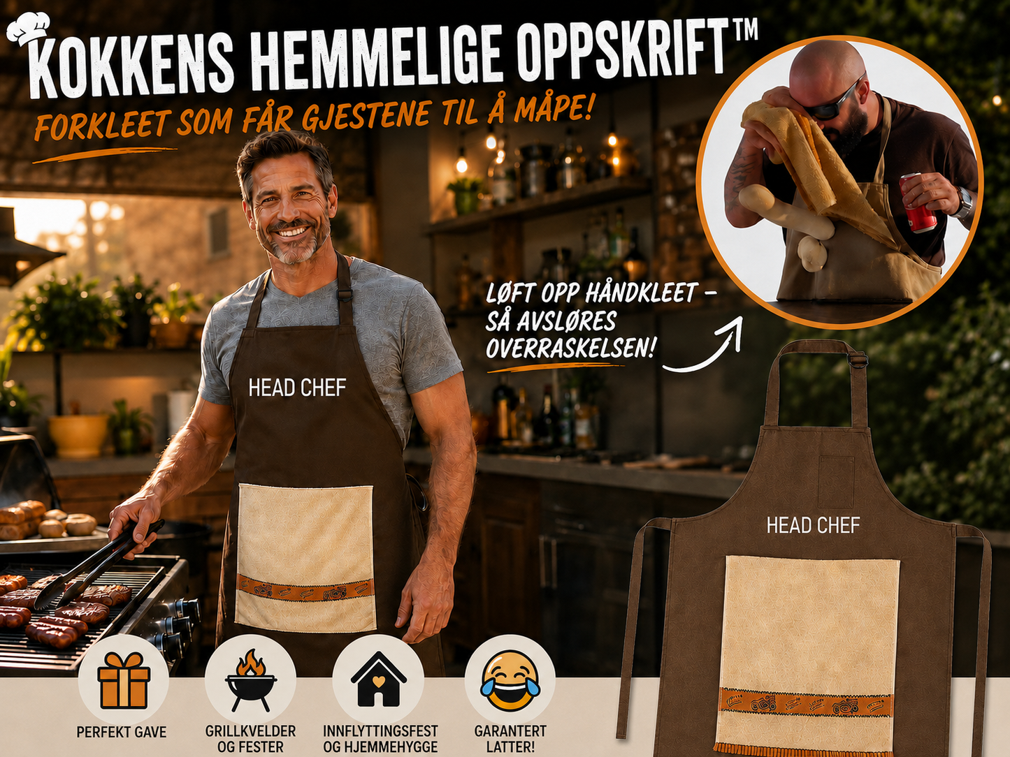 Kokkens hemmelige oppskrift – forkleet som vil imponere gjestene dine!