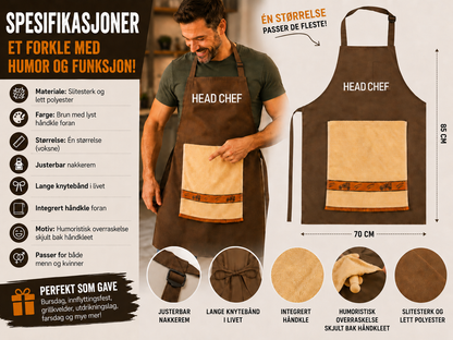 Kokkens hemmelige oppskrift – forkleet som vil imponere gjestene dine!