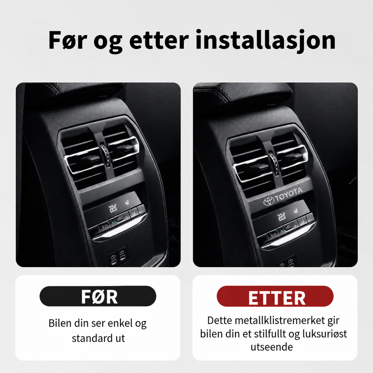 Luksuriøse metalliske bilklistremerker