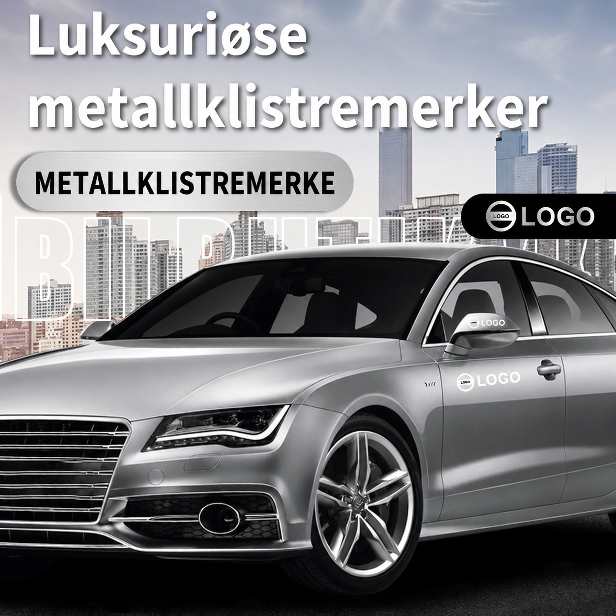 Luksuriøse metalliske bilklistremerker