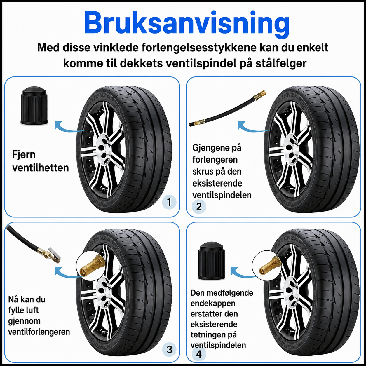 Universell ventilforlenger