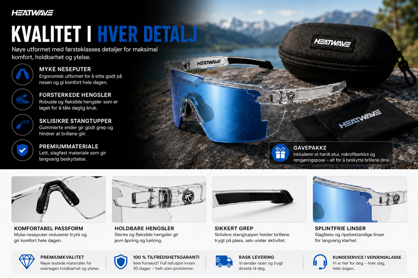 Solbriller med adaptive linser