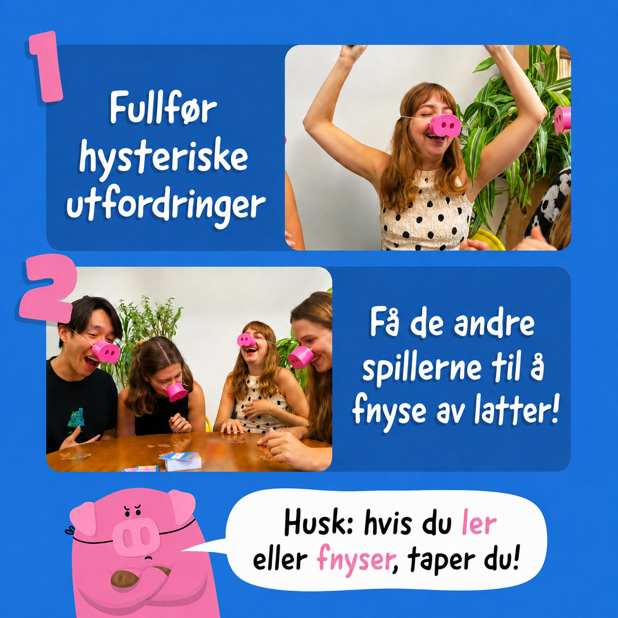 Pigsniff – Spillet der det er forbudt å le