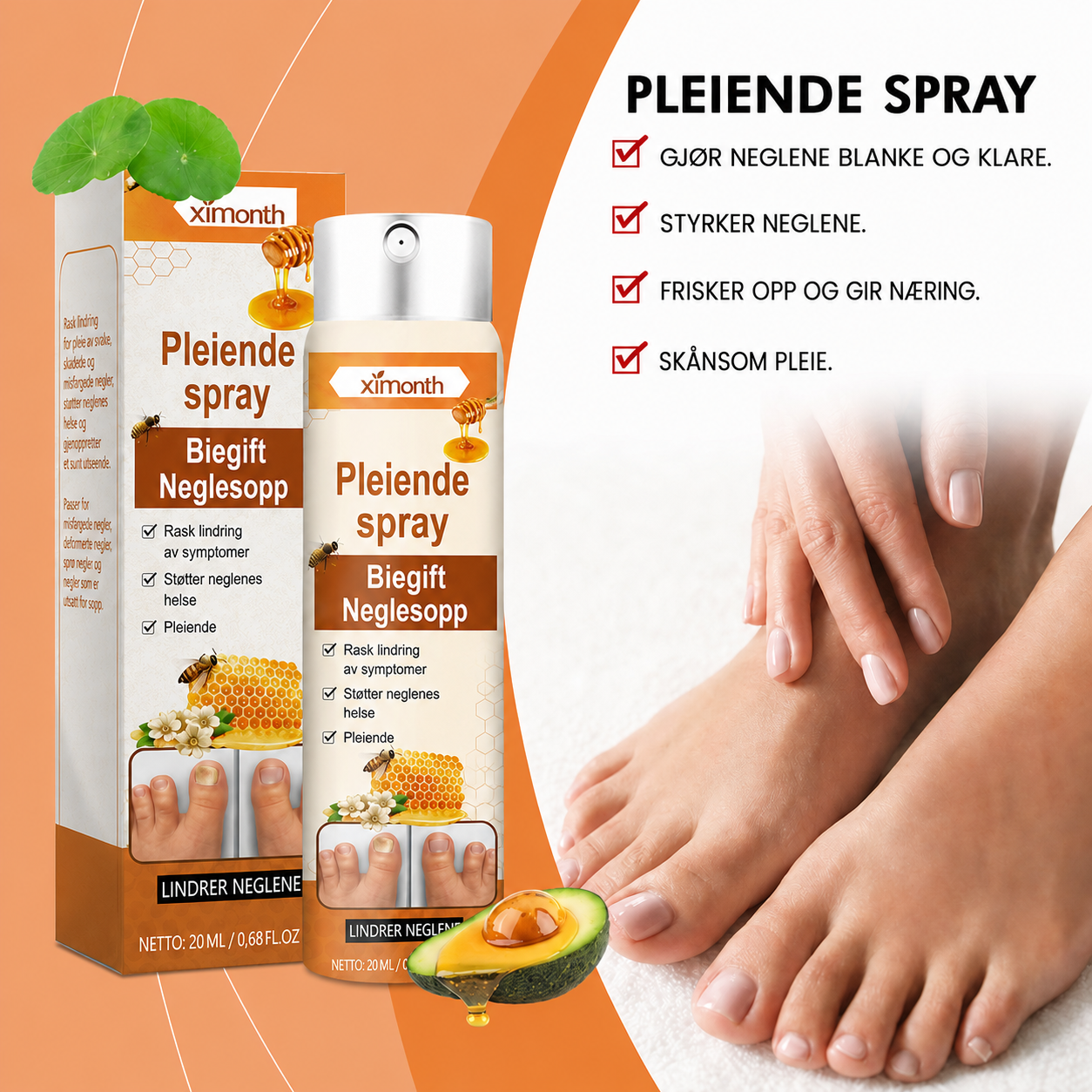 Biegift-spray mot neglesopp