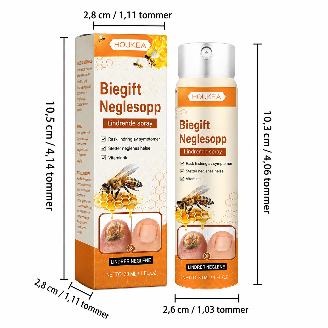 Biegift-spray mot neglesopp