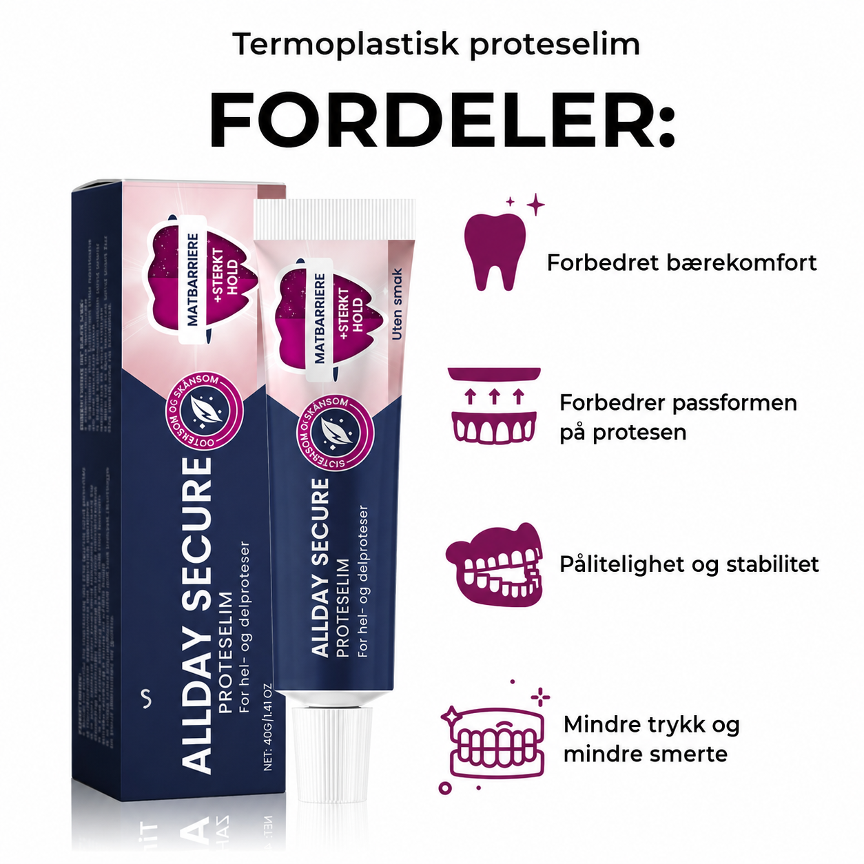 Allday Secure Tannproteselim