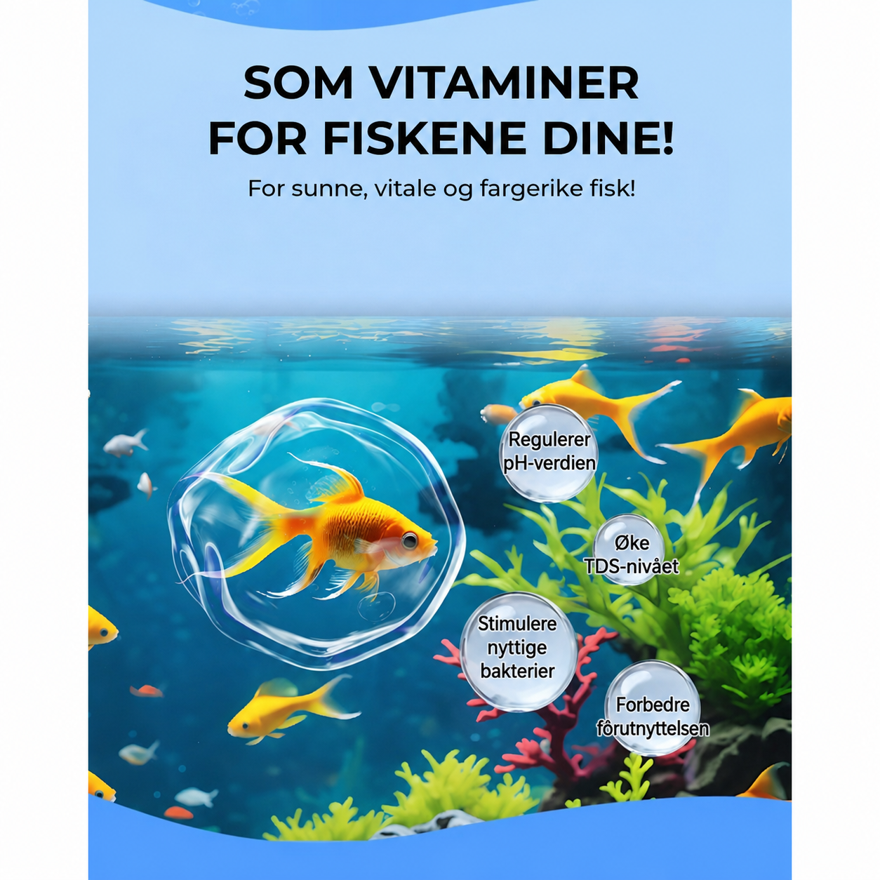 Vannrensetabletter for akvarier
