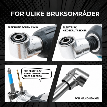 Sett med 2 vinkelboradaptere