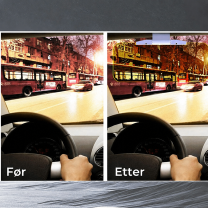 Antirefleks solskjerm for bilen, for dag og natt