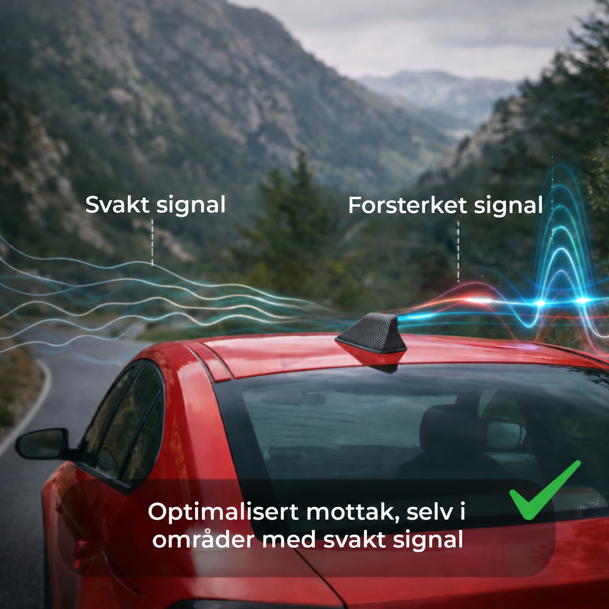 Shark bilantenneforsterker – overlegen radiomottak