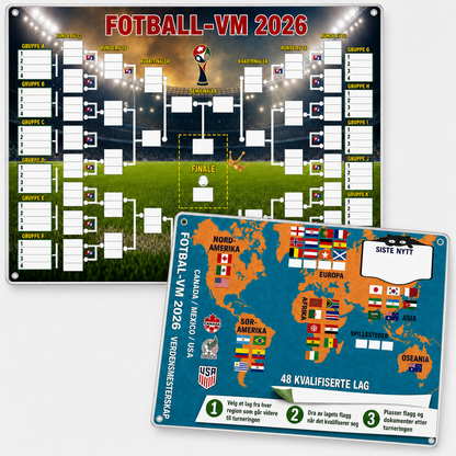 Programplakater for VM 2026 – Fyll inn, tipp og følg hele mesterskapet