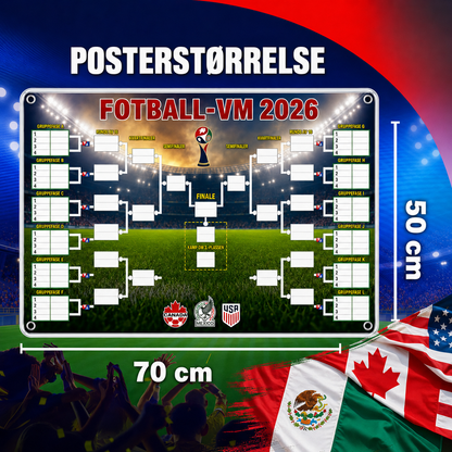 Programplakater for VM 2026 – Fyll inn, tipp og følg hele mesterskapet
