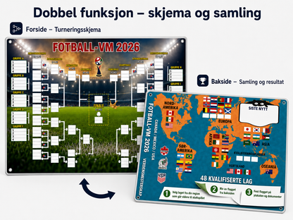 Programplakater for VM 2026 – Fyll inn, tipp og følg hele mesterskapet