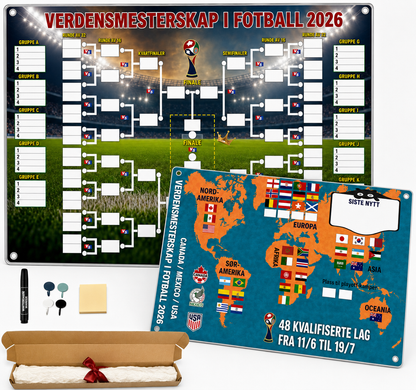 Programplakater for VM 2026 – Fyll inn, tipp og følg hele mesterskapet