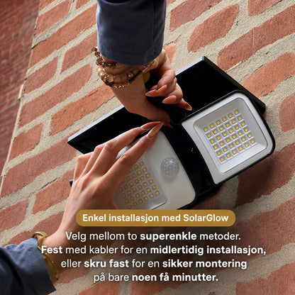 SolarGlow - Solcelledrevet utelampe med bevegelsessensorer