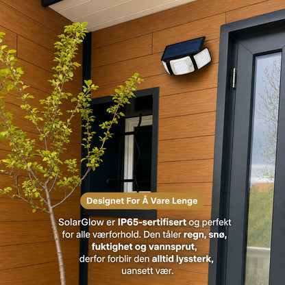 SolarGlow - Solcelledrevet utelampe med bevegelsessensorer