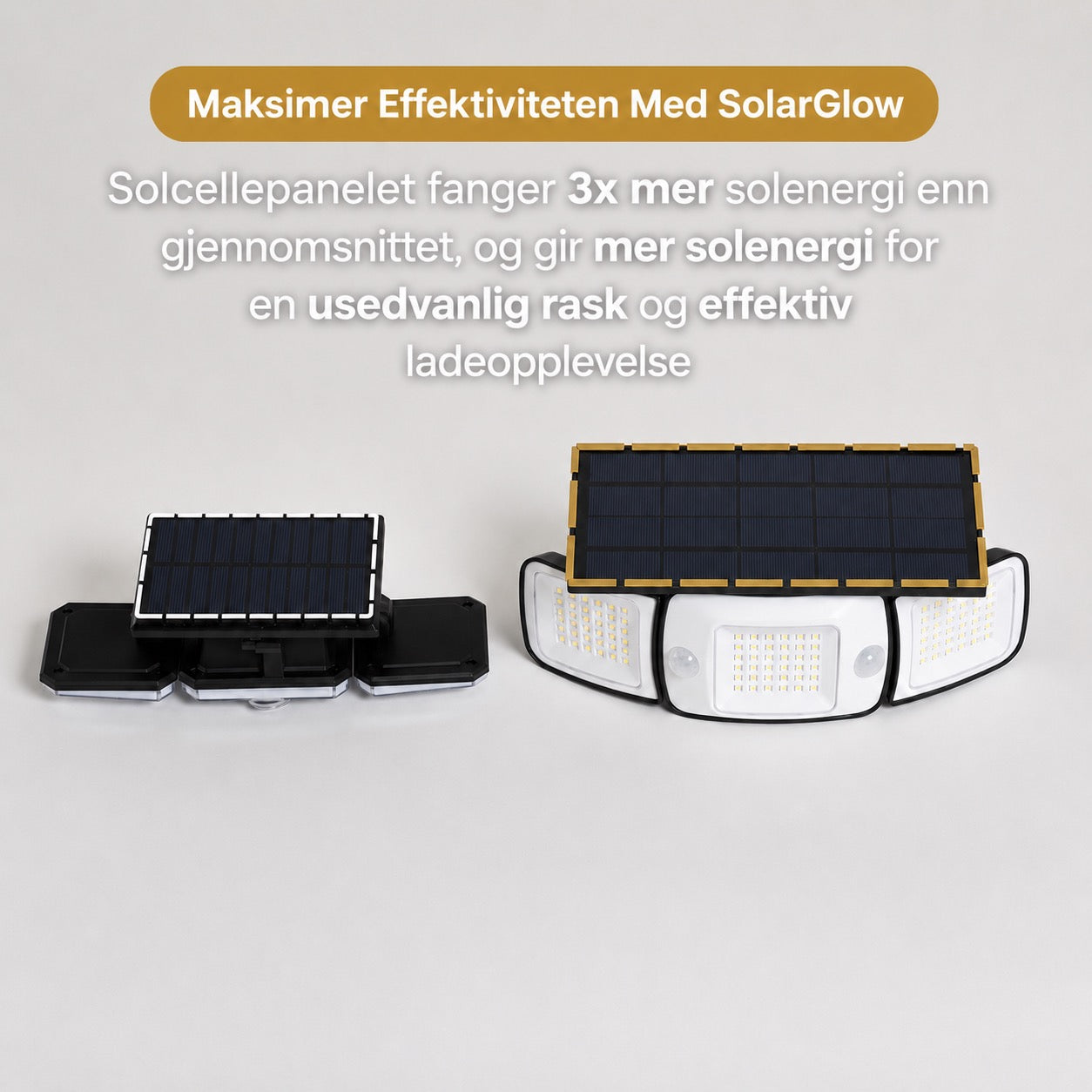 SolarGlow - Solcelledrevet utelampe med bevegelsessensorer
